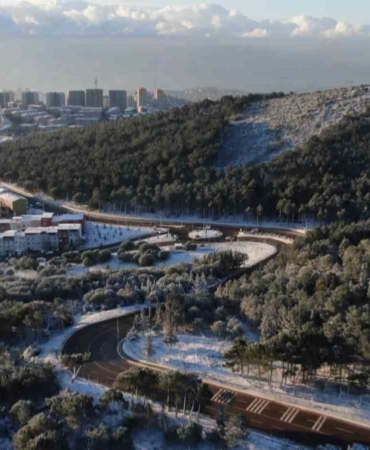 Aydos beyaza büründü, kartpostallık manzaralar ortaya çıktı