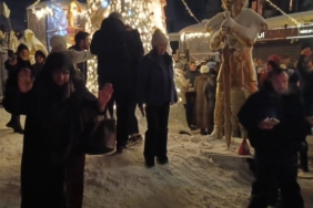 Uludağ’da yılbaşı kutlamasına damga vuran görüntü