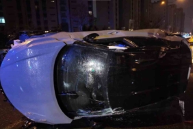 Aşırı hız ve alkol kazaya neden oldu: Sancaktepe’de otomobil takla attı