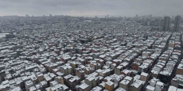 İstanbul’dan kar manzaraları havadan görüntülendi