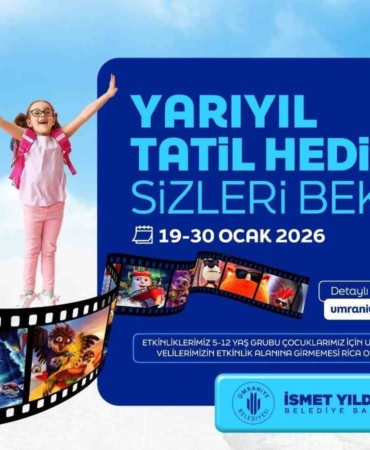 Ümraniye Belediyesi’nden çocuklara yarıyıl tatili hediyesi