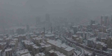 Beyaza bürünen Yakacık havadan görüntülendi