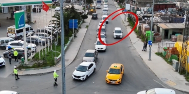 Büyükçekmece’de şerit ihlali yapan sürücülere dron destekli uygulama