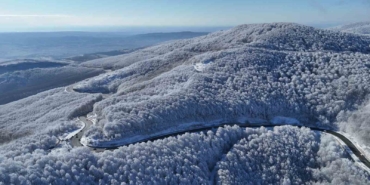 Istranca ormanlarında kar manzaraları