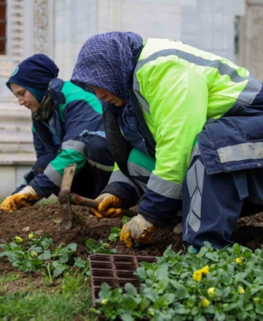 Bursa kışın da çiçek bahçesine dönüşüyor