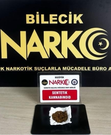 Bilecik’te sentetik kannabinoid ele geçirildi