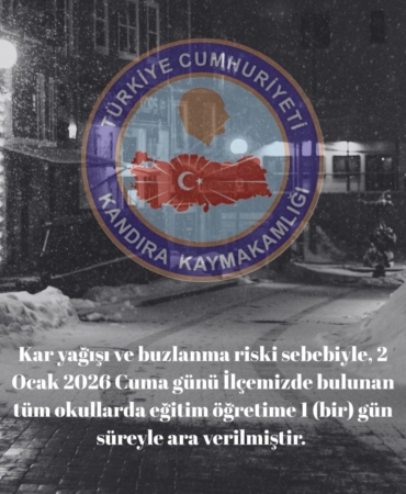 Kandıra’da kar ve buzlanma nedeniyle eğitime 1 gün ara