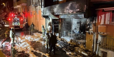 Sarıyer’de motosiklet tamirhanesi alev alev yandı: 1 yaralı