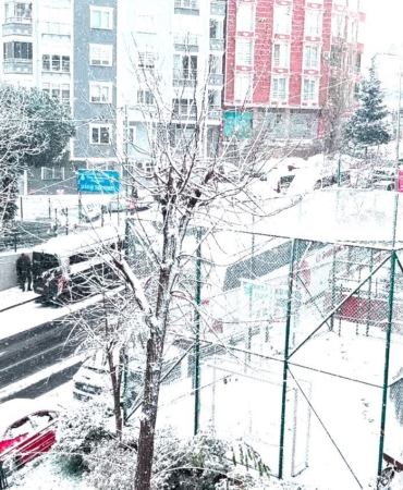 Beşiktaş karla kaplandı