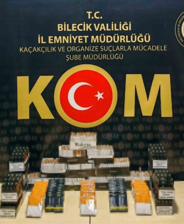 Bilecik’te kaçakçılık operasyonu; binlerce makaron ele geçirildi