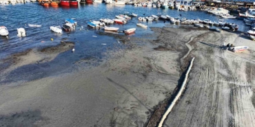 Tekirdağ’da deniz çekildi