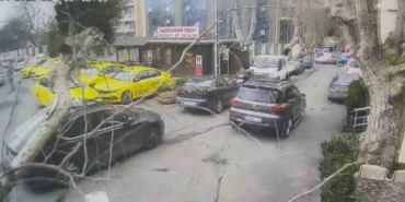 Sarıyer’de çınar ağacı otomobilin üzerine devrildi: O anlar kamerada