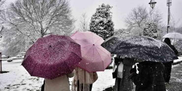 Çamlıca’da etkili olan kar yağışı havadan görüntülendi