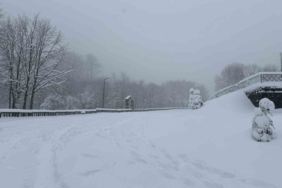 Kocaeli’nin yüksek kesimlerine lapa lapa kar yağıyor