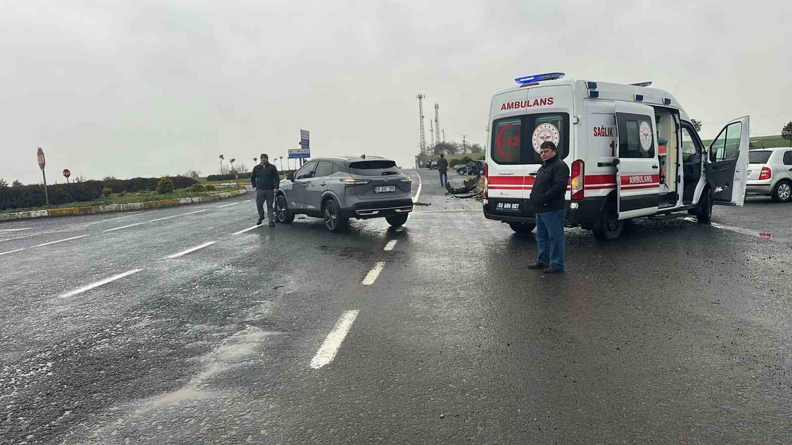 Muratlı ilçesinde trafik kazası: 1 yaralı