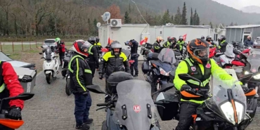 Sındırgı’da depremzedelere motorcu morali