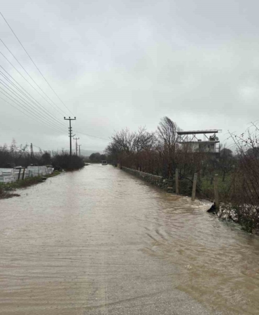 Ayvacık’ta sağanak yağış etkili oldu