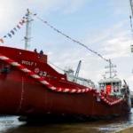 Sıfır emisyonlu akaryakıt tankeri WOLF 1 denize indirildi