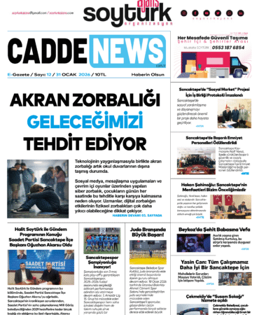 31 OCAK 2026 CADDE NEWS E-GAZETE 12. SAYISI