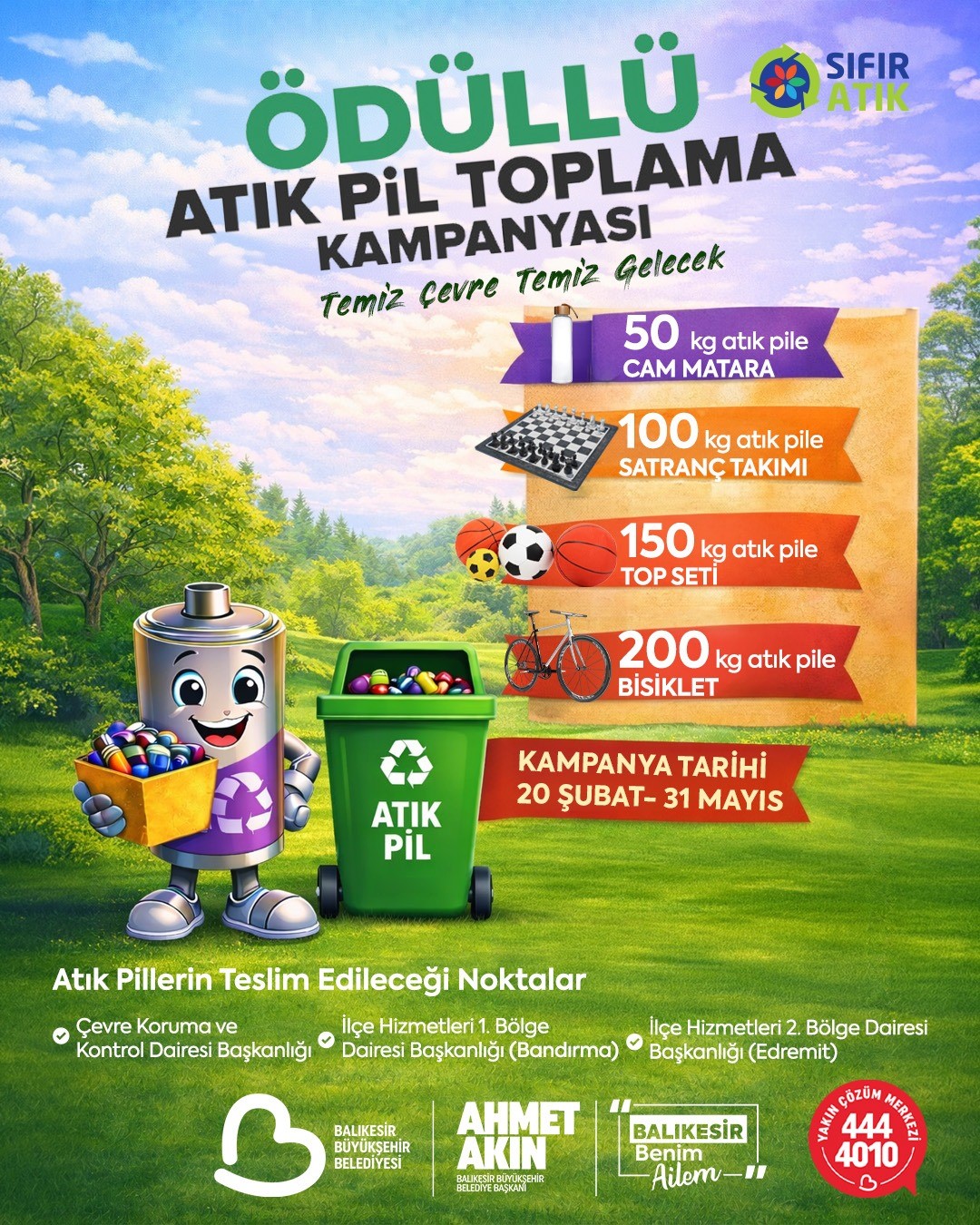 Balıkesir Büyükşehirden ödüllü "Sıfır Atık Projesi"