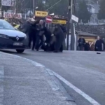 Trafikte tekme tokat yol verme kavgası