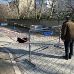 Ayvacık’ta yol çöktü