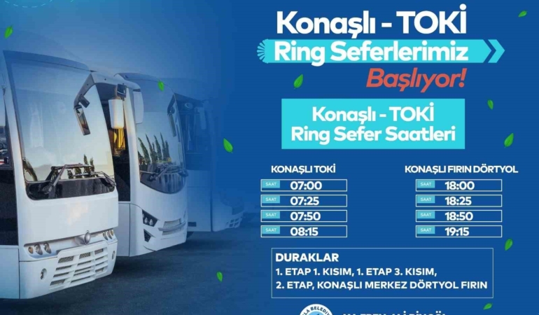 Tuzla Belediyesi’nden Konaşlı TOKİ ve çevresine ücretsiz ring hizmeti