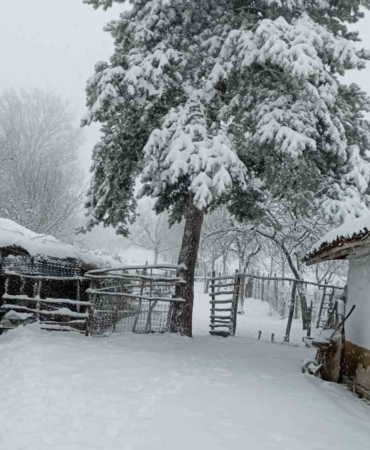 Bilecik bayram sabahına beyaz örtüyle uyandı