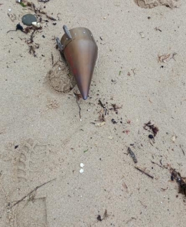 Çatalca’da kıyıya vuran füze başlığı imha edildi