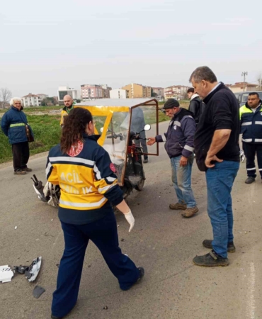 Tekirdağ’da motosiklet kazasında sürücü yaralandı