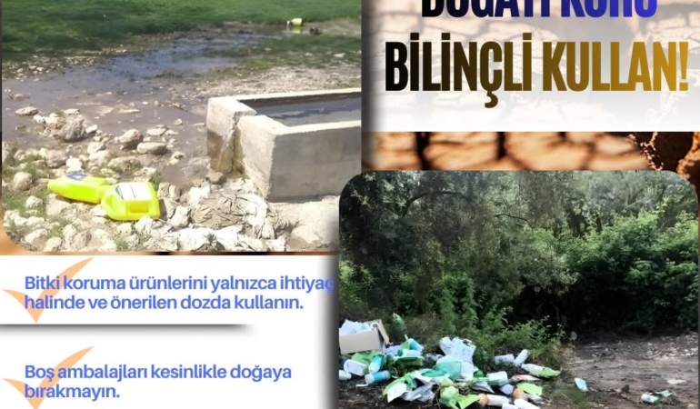 Zirai ilaç ambalajını doğaya atan üreticiye 26 bin 360 TL ceza