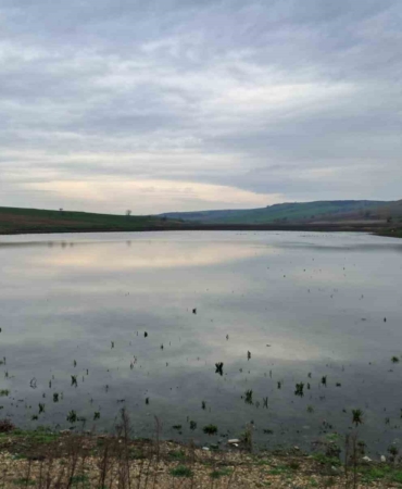 Kuruyan Yeşilsırt Göleti yağışlarla yeniden hayat buldu