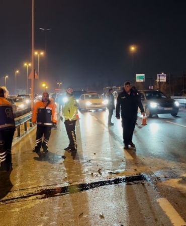 Küçükçekmece’de zincirleme trafik kazası: 1 yaralı