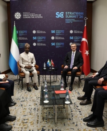 İletişim Başkanı Duran, Sierra Leone Enformasyon ve Yurttaşlık Eğitim Bakanı Bah ile görüştü