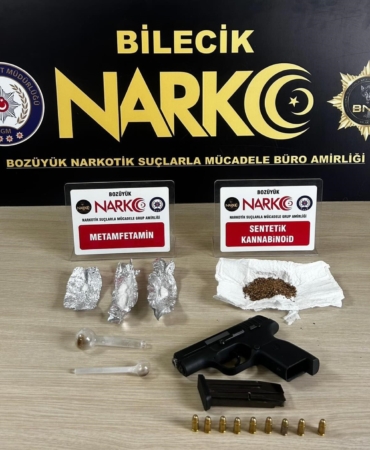Bilecik’te uyuşturucu madde ve silah ele geçirildi