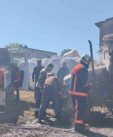 Keşan’da traktörde yangın