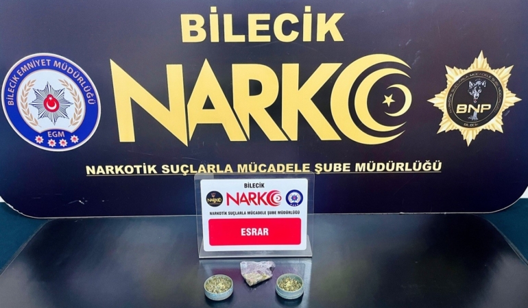 Bilecik’te esrar ve uyuşturucu aparatı ele geçirildi: 1 gözaltı