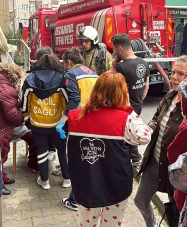 Şişli’de korkutan baca yangını