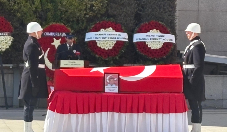 Şehit polis memuru Seçkin Yalçın için emniyette tören düzenlendi