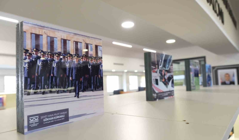 Şehit Hava Pilot Yarbay Gökhan Korkmaz anısına çalışma salonu açıldı