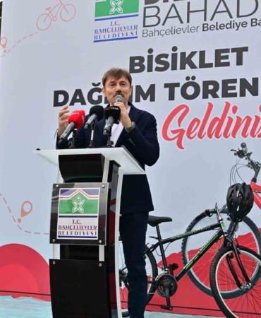 Bahçelievler’de 100 vatandaşa bisiklet dağıtım töreni