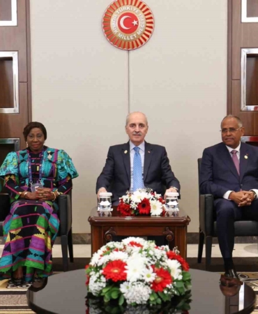 TBMM Başkanı Kurtulmuş, Fildişi Sahili Senatosu Başkanı Camara ve Ulusal Meclisi Başkanı Achi ile görüştü