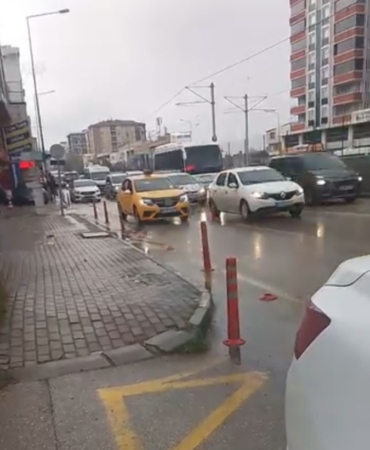 Bursa’da tehlikeli manevra: 3 bin lira ceza kesildi