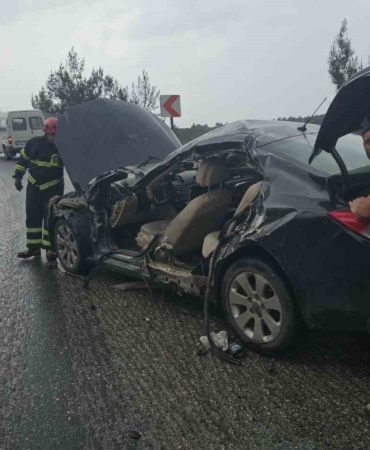 Tır ile otomobil çarpıştı: 1 yaralı