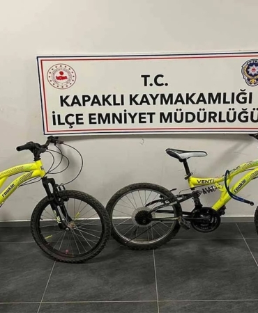 Kapaklı’da bisiklet çalan 2 çocuk yakalandı