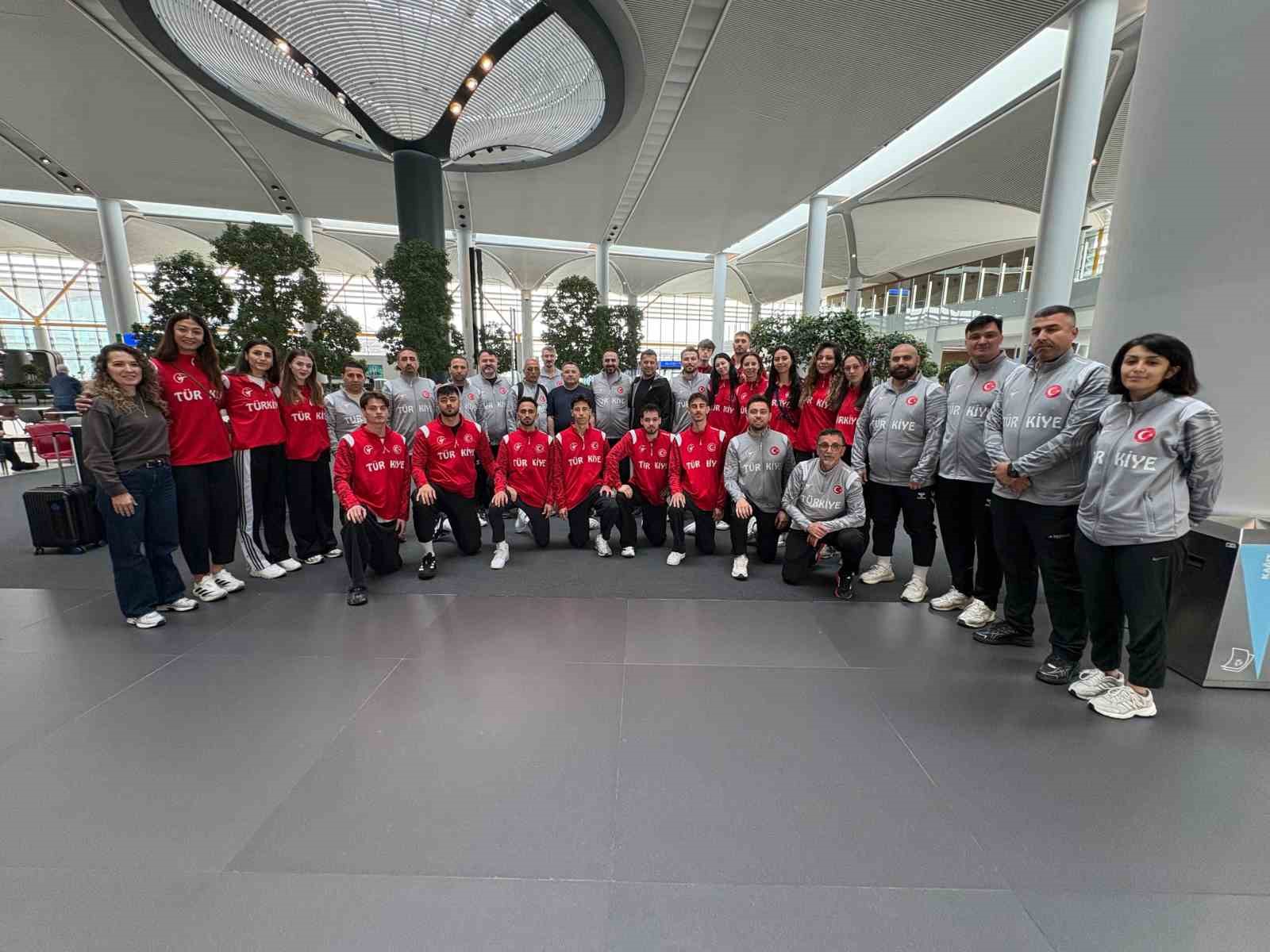Milli sporcular taekwondo şampiyonası için Münih’e gitti