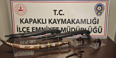 Kapaklı’da tarihi silahlar ele geçirildi