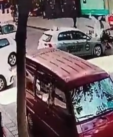Tekirdağ’da iki kişinin yaralandığı kaza kamerada