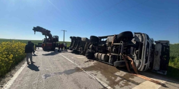 Tekirdağ’da tır devrildi: 1 yaralı