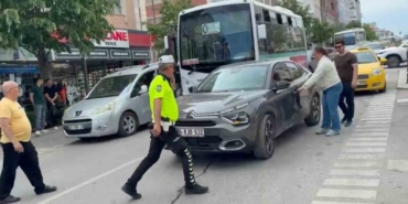 Çerkezköy’de maddi hasarlı kaza sonrası gerginlik